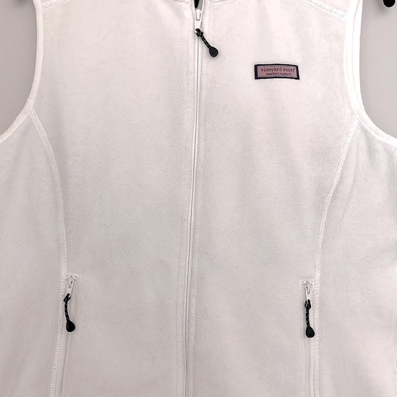 VINEYARD VINES White Fleece Vest - Picture 2 of 5